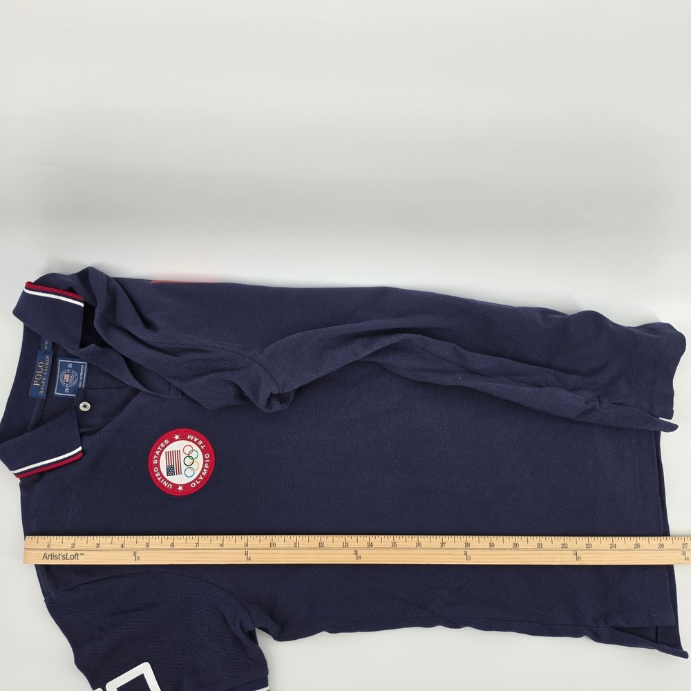 Polo Ralph Lauren Mens 2016 Team USA Olympic Games Polo Shirt Navy Blue Medium - Picture 10 of 10